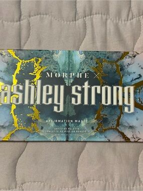 Morphe Ashley Strong Palette - Teal & Gold Marble Design